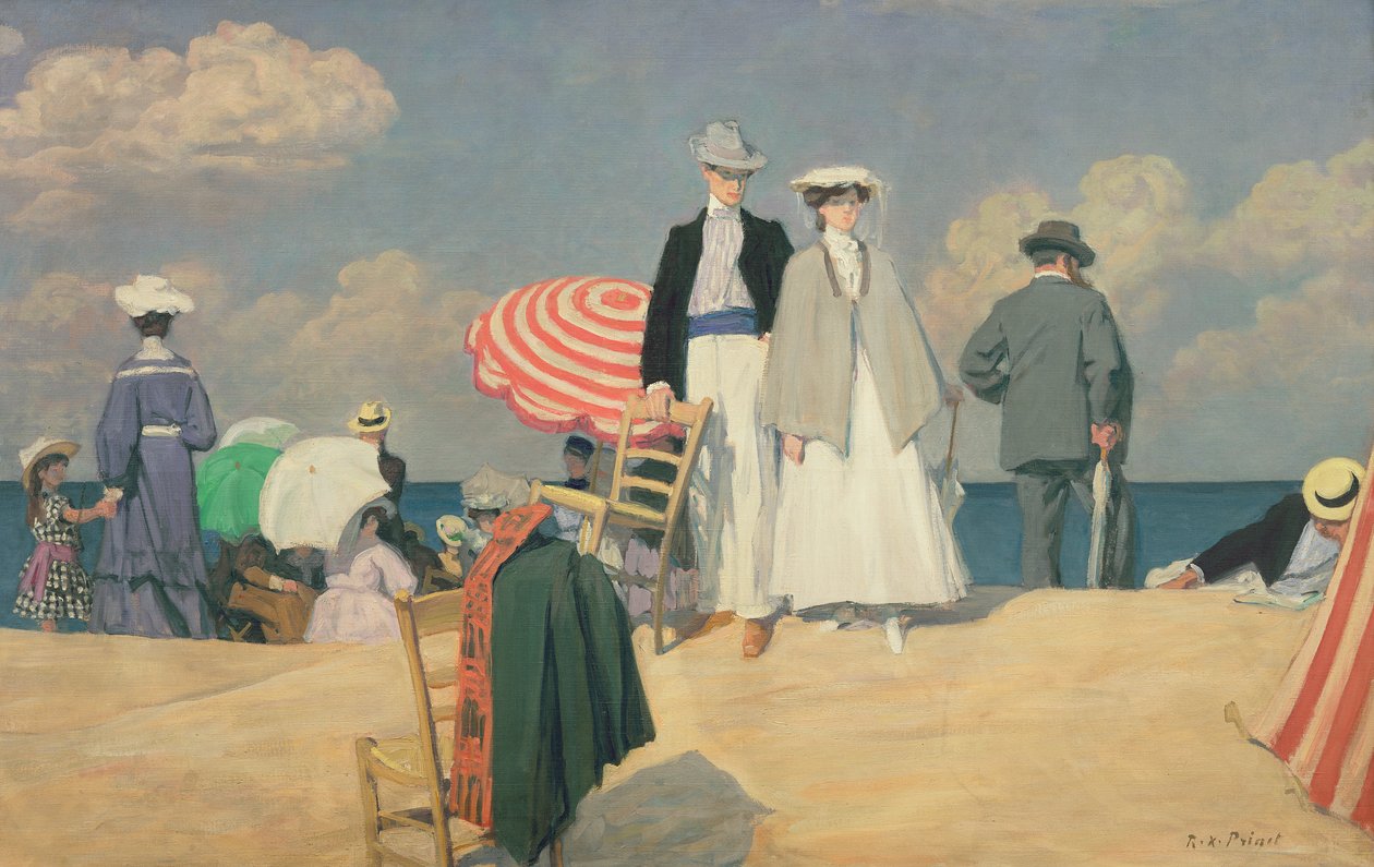 Stranden i Cabourg av René François Xavier Prinet