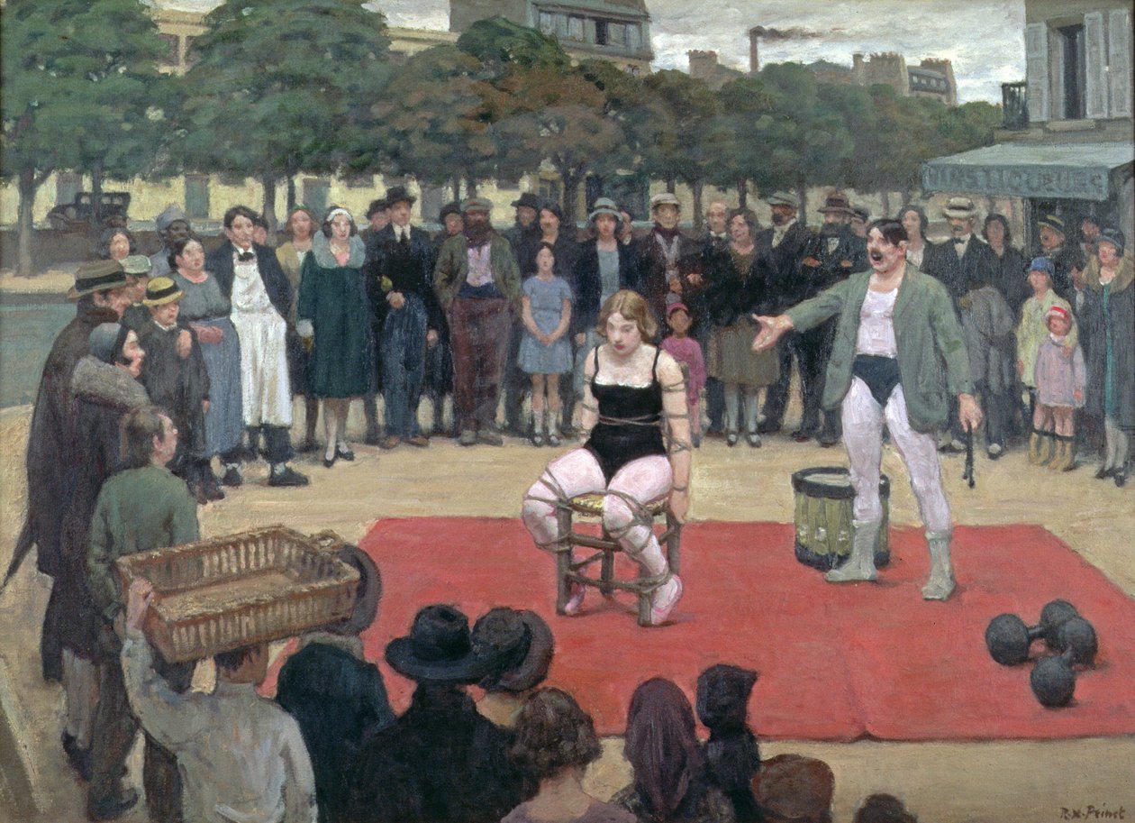 The Travelling Performers, ca 1928-30 (olja på duk) av René François Xavier Prinet
