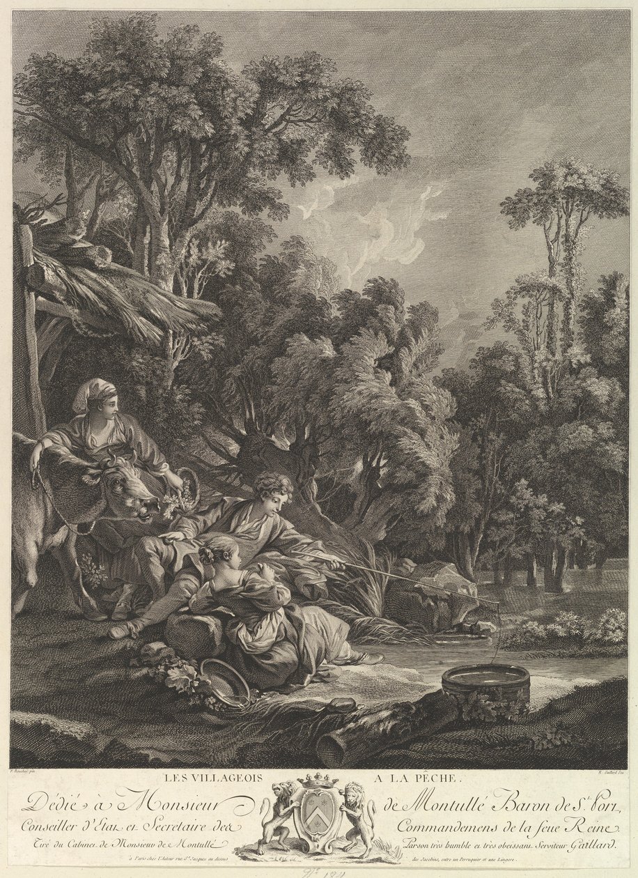 The Villages Fishing The Villages Fishing, 1700-talet. av Rene Gaillard