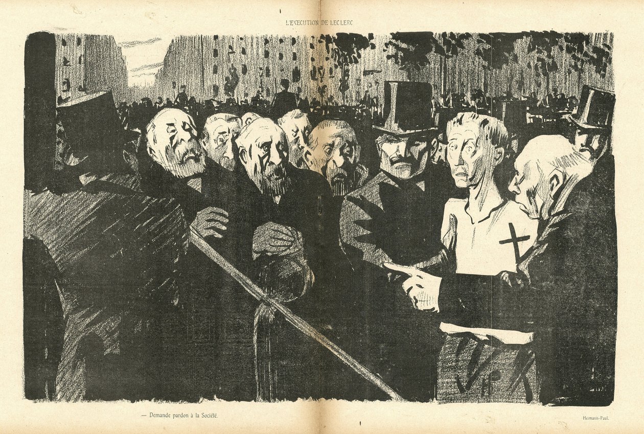 Illustration av Hermann-Paul (1864-1940) i Le Canard Sauvage av Rene George Hermann Paul