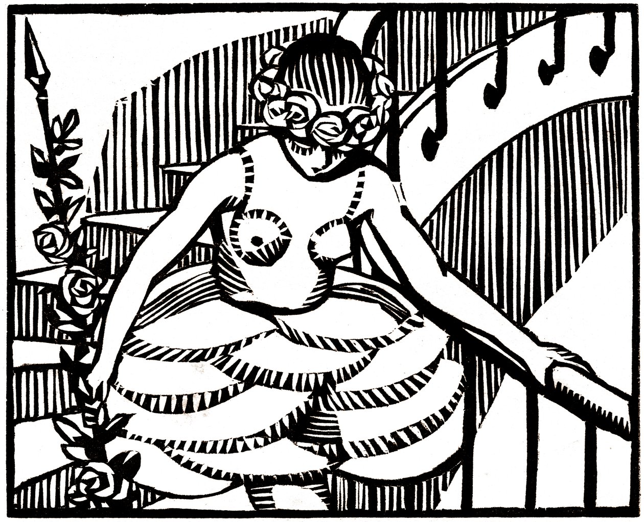 Illustration till "Mitsou" av Colette av Rene George Hermann Paul