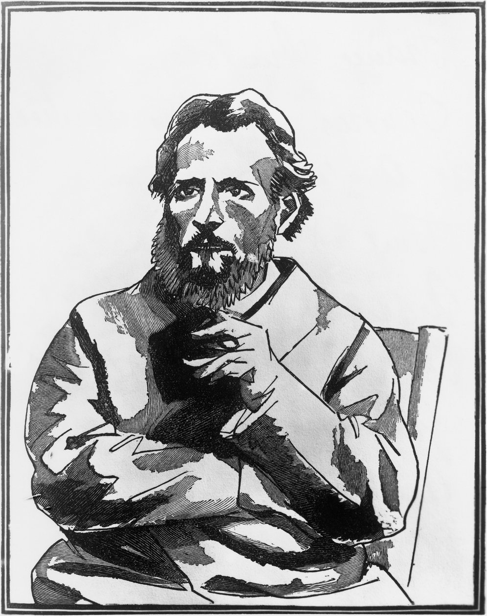 Illustration till Monsieur Bergeret i Paris, roman av Anatole France av Rene George Hermann Paul