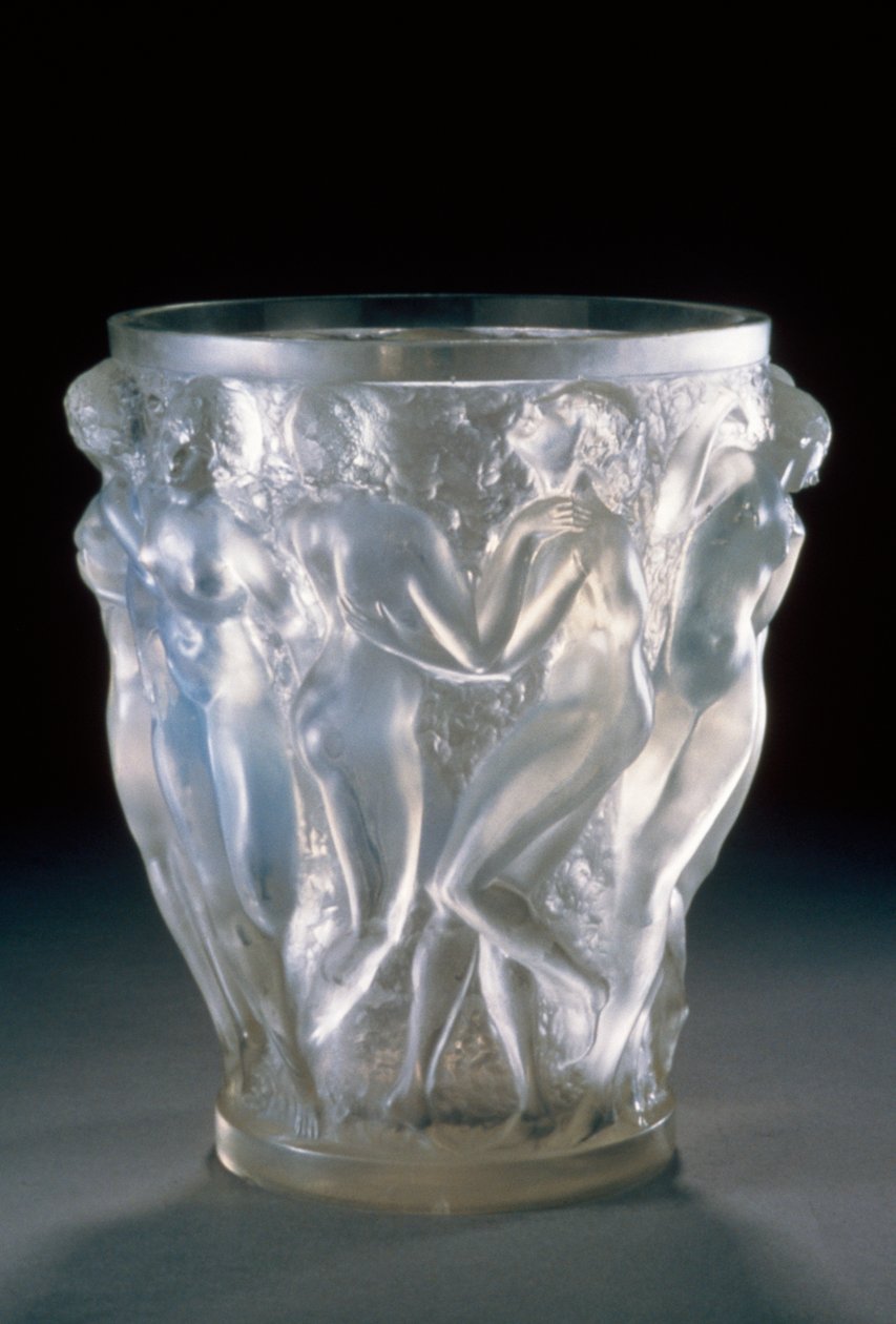Bacchantes vas i opaliserande glas, ca 1920, av Rene Lalique (1860-1945). Frankrike, 1900-talet. av Rene Jules Lalique