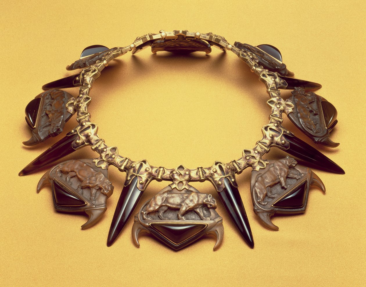 Tigerhalsband, ca 1904 (blandade media) av Rene Jules Lalique