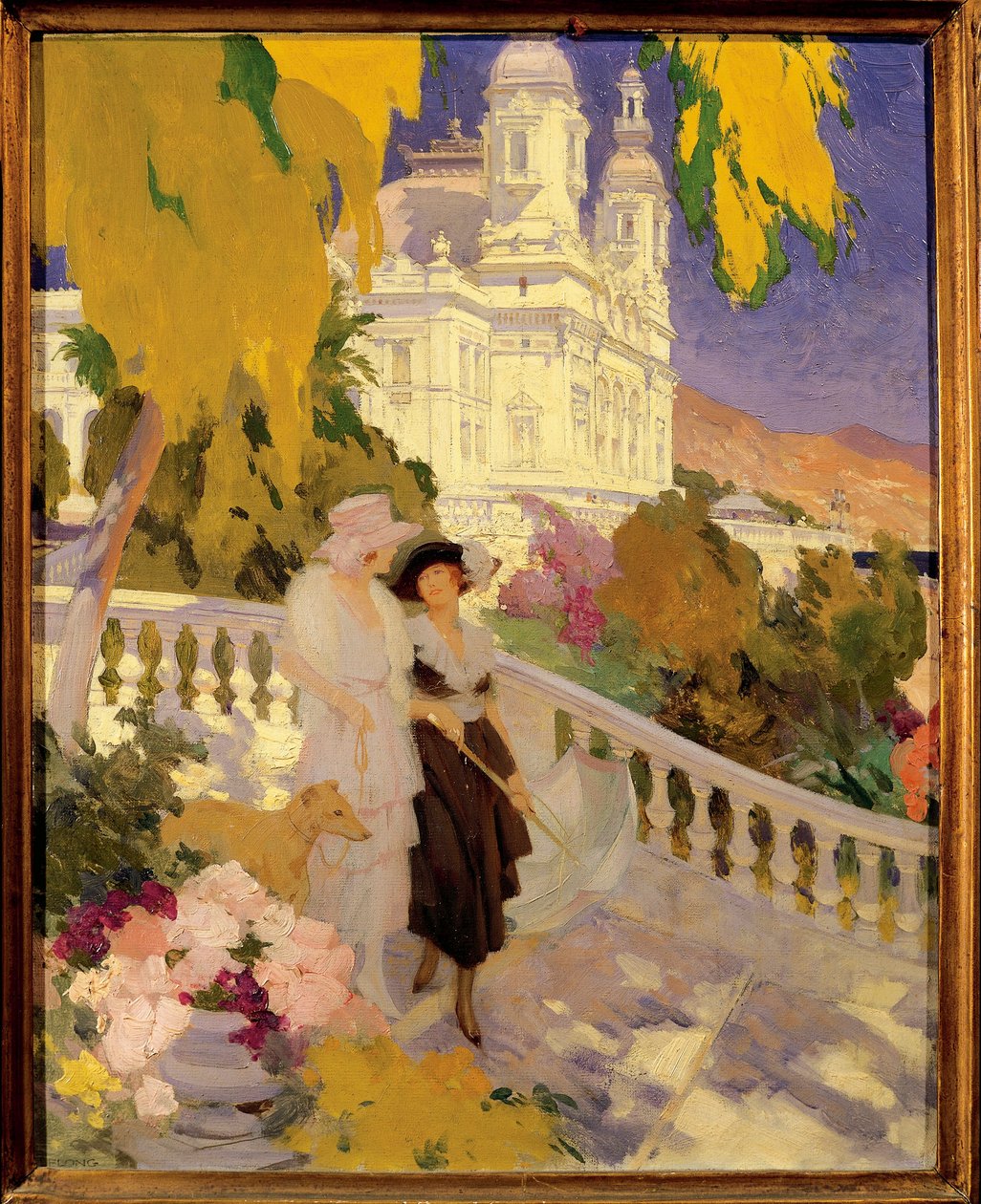 Promenaden på terrassen på kasinot i Montecarlo av Rene Lelong