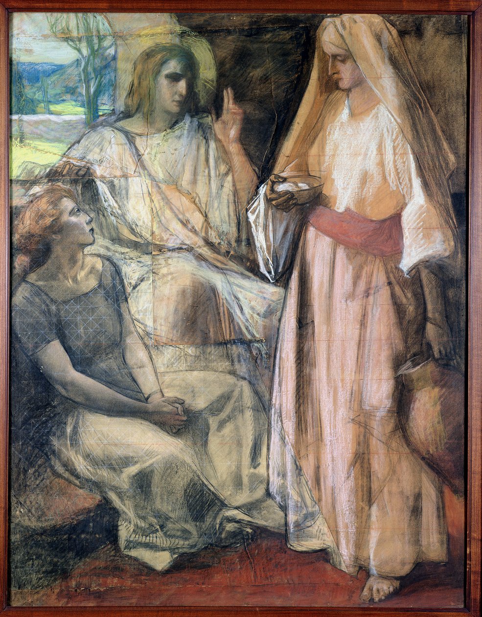 Kristus i Martas och Marias hus, 1924 (pastell på papper) av Rene Marie Castaing