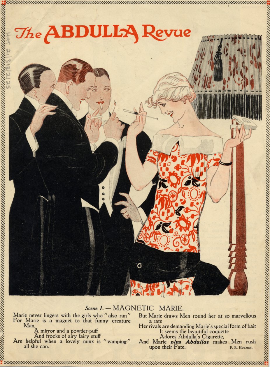 Abdulla cigaretter, 1920-talet av Rene Vincent