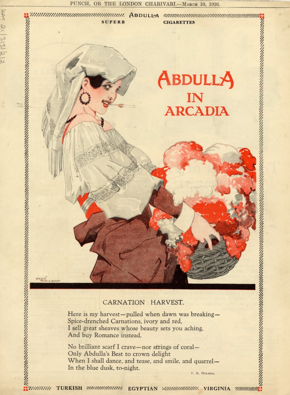 Abdulla cigaretter, 1926 av Rene Vincent