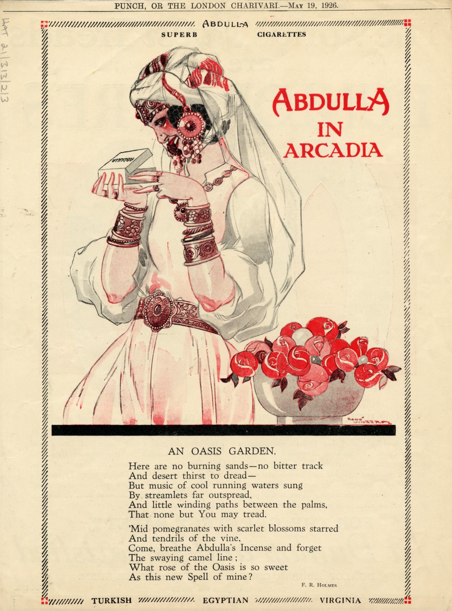 Abdulla cigaretter, 1926 av Rene Vincent