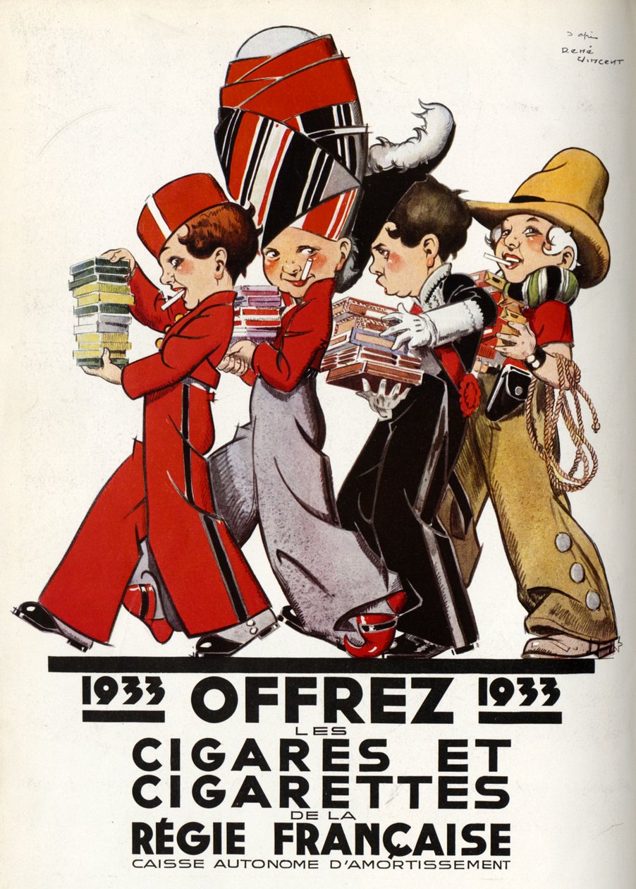Regie Francaise cigaretter, 1932. av Rene Vincent