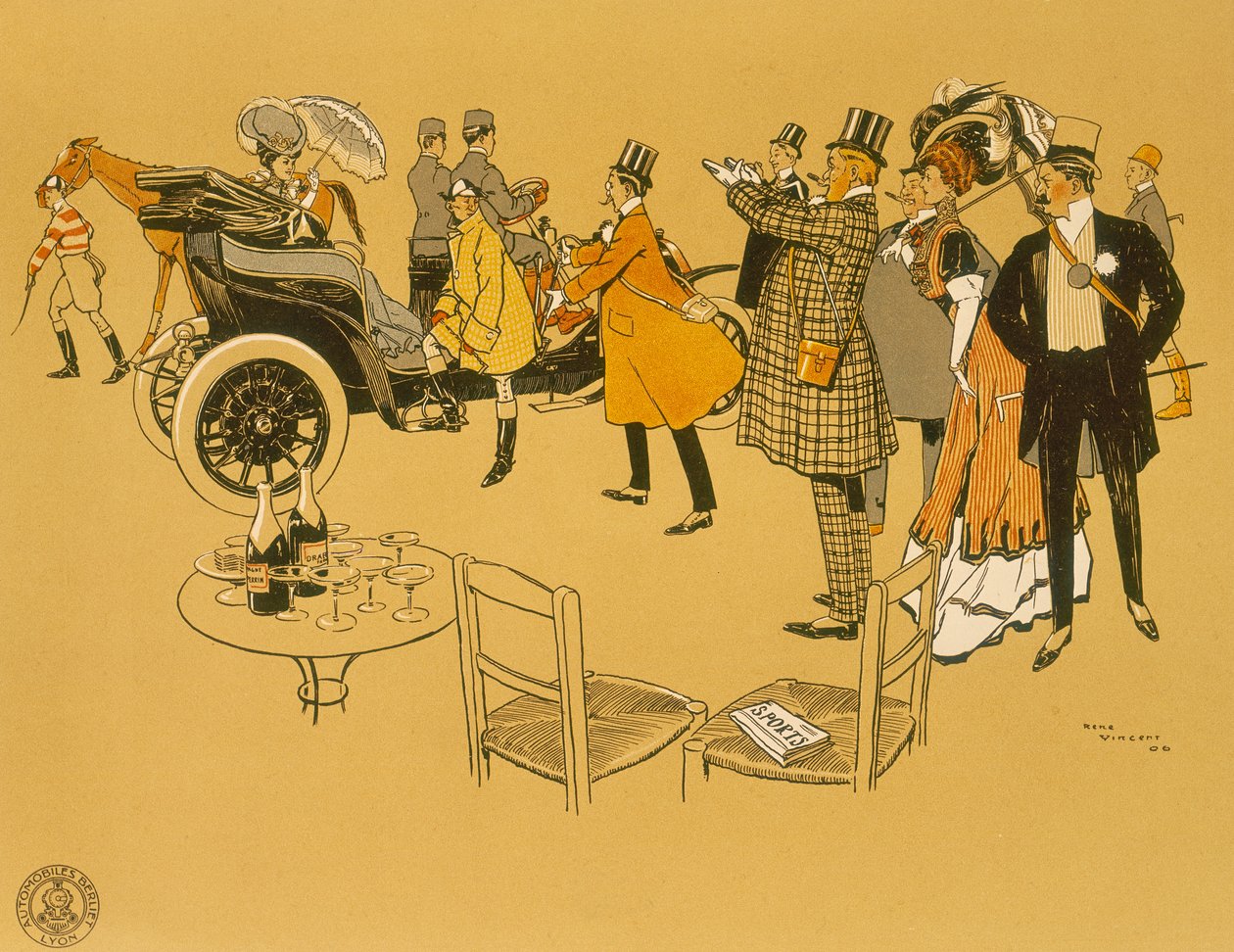 Affisch för Berliet-bilar, 1906 av Rene Vincent