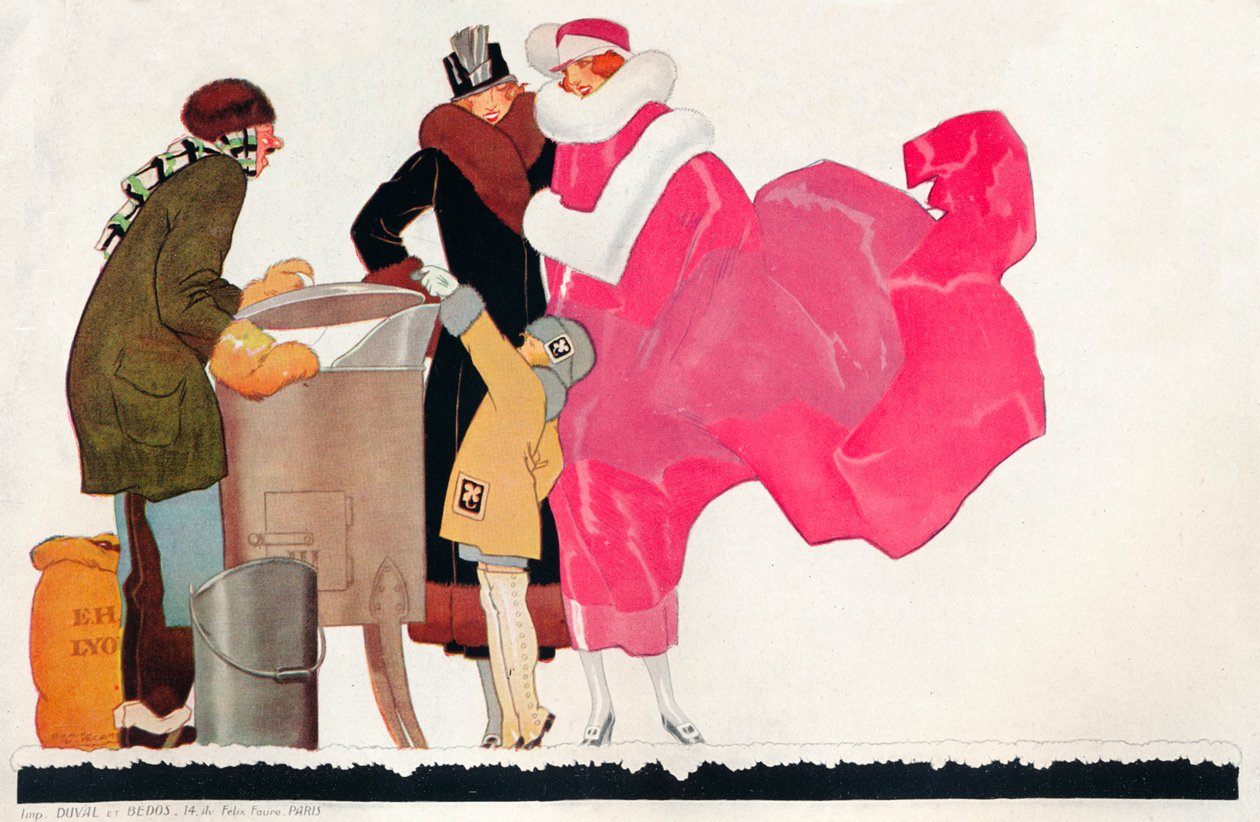 Affischdesign Au Bon Marche, c1923 av Rene Vincent