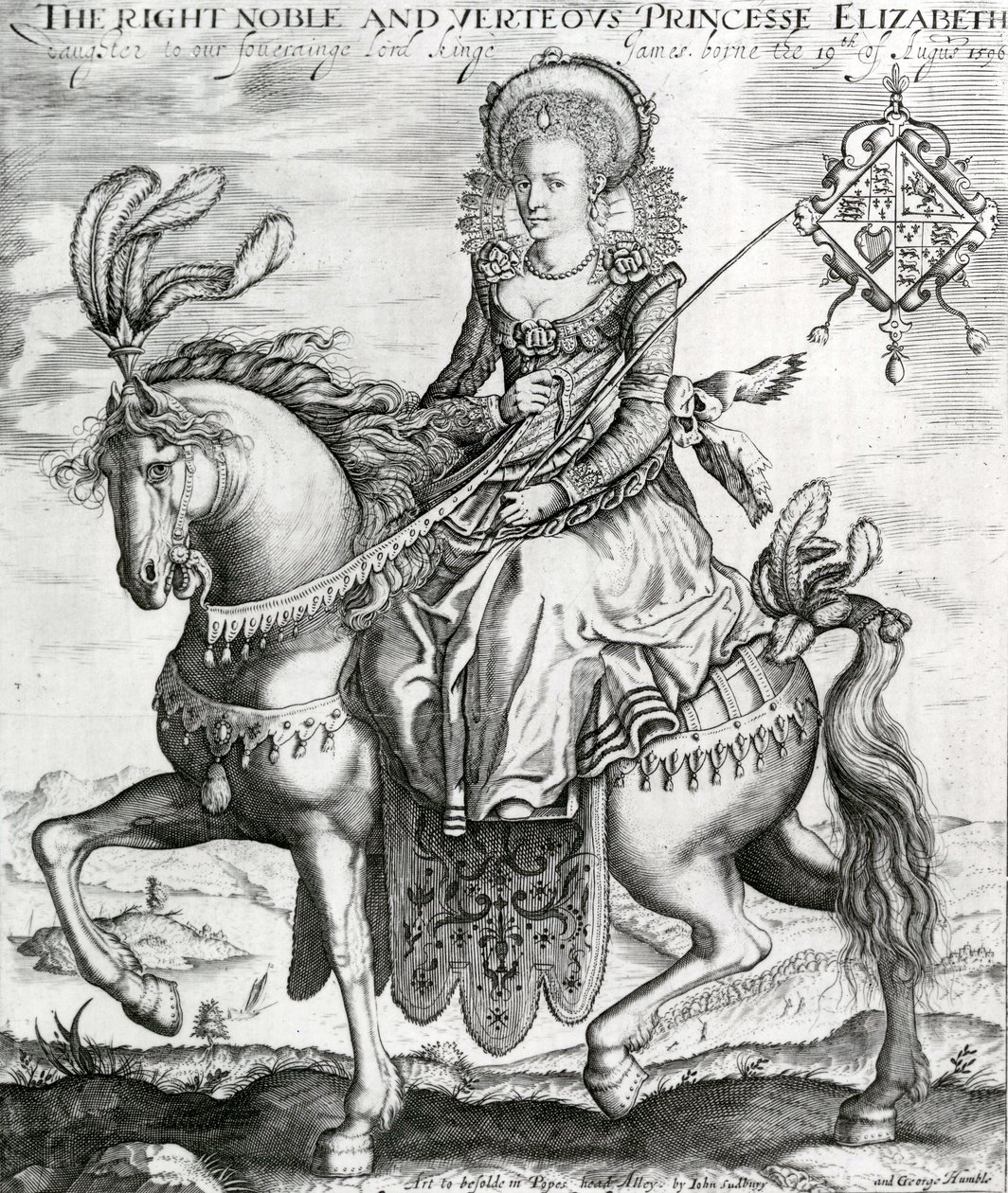 Den ädla och försvarsvänliga prinsessan Elizabeth, dotter till vår suveräne herre kung James, 1612-3 av Renold Elstrack