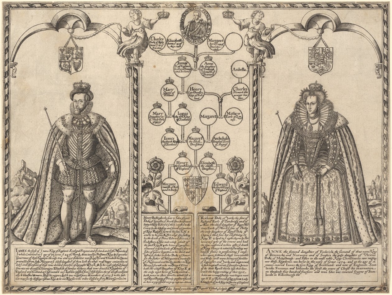 James I och Anne av Danmark av Renold Elstrack