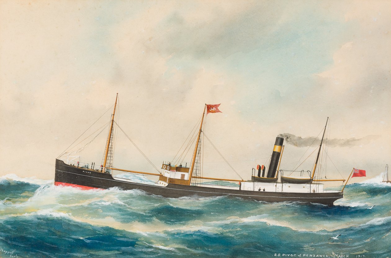 SS Pivoc, 1917 (wc på papper) av Reuben Chappell