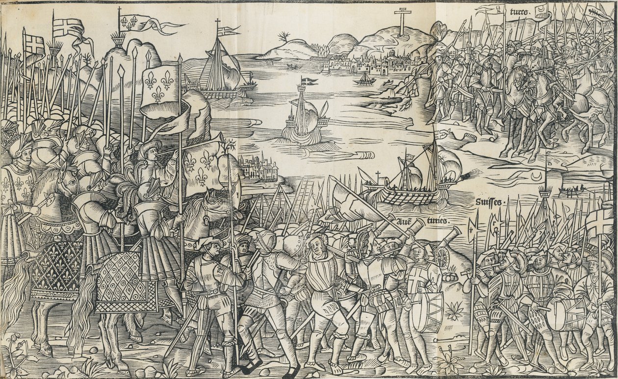Illustration från Resan till det heliga landet av Bernhard von Breidenb av Reuwich