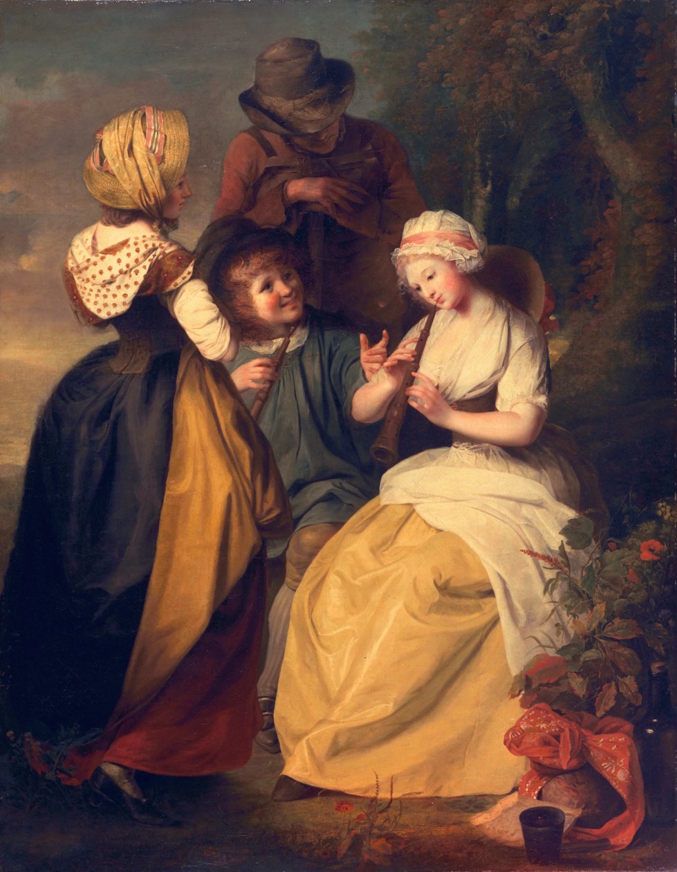 Flageoletspelare, ca 1780-talet av Rev. Matthew William Peters