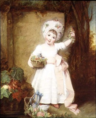 Porträtt av Lady Isabella Manners, dotter till hertigen av Rutland av Rev. Matthew William Peters