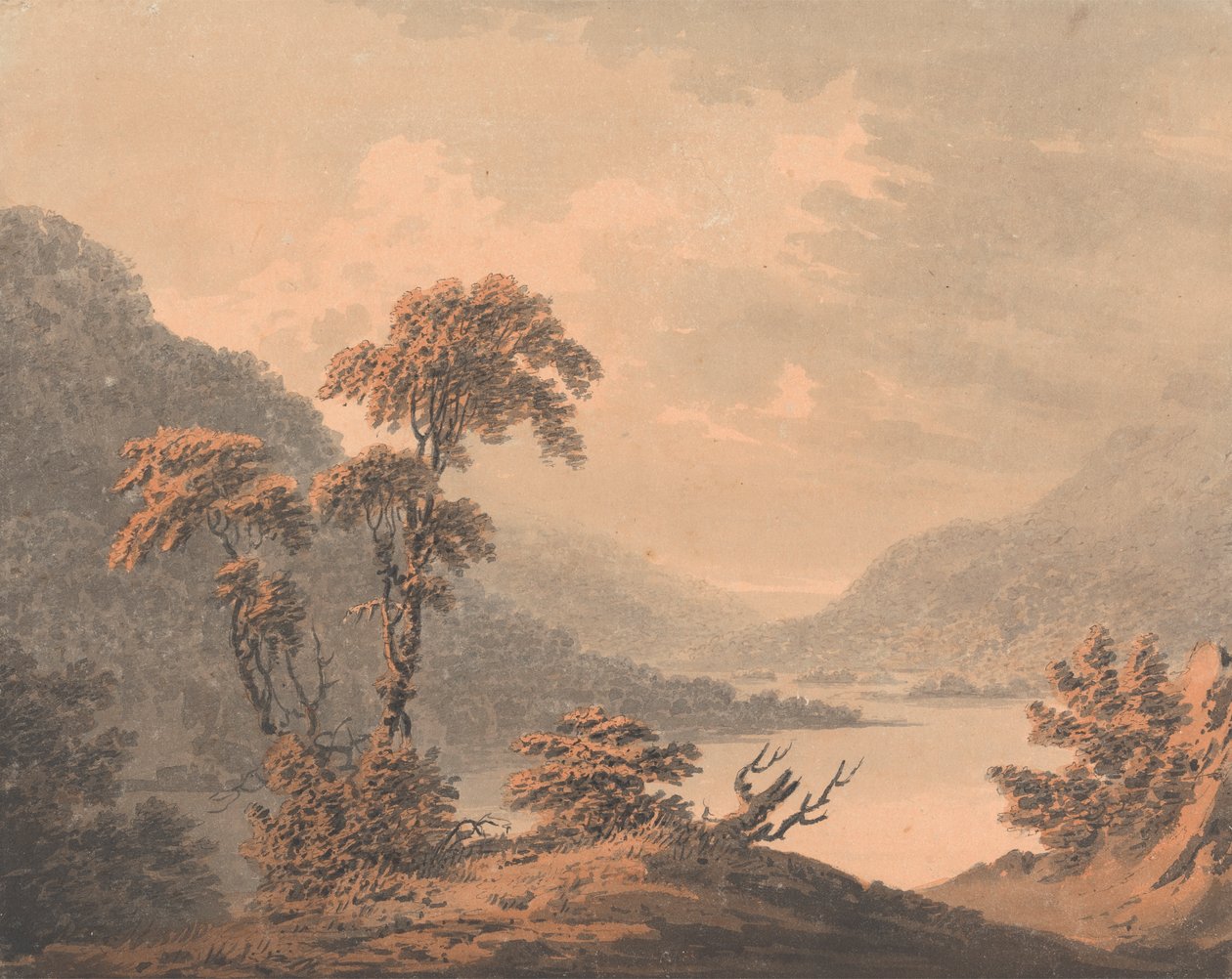 Utsikt i Barnscliff, nära Scarborough, när den svämmade över av Derwent av Rev. William Gilpin