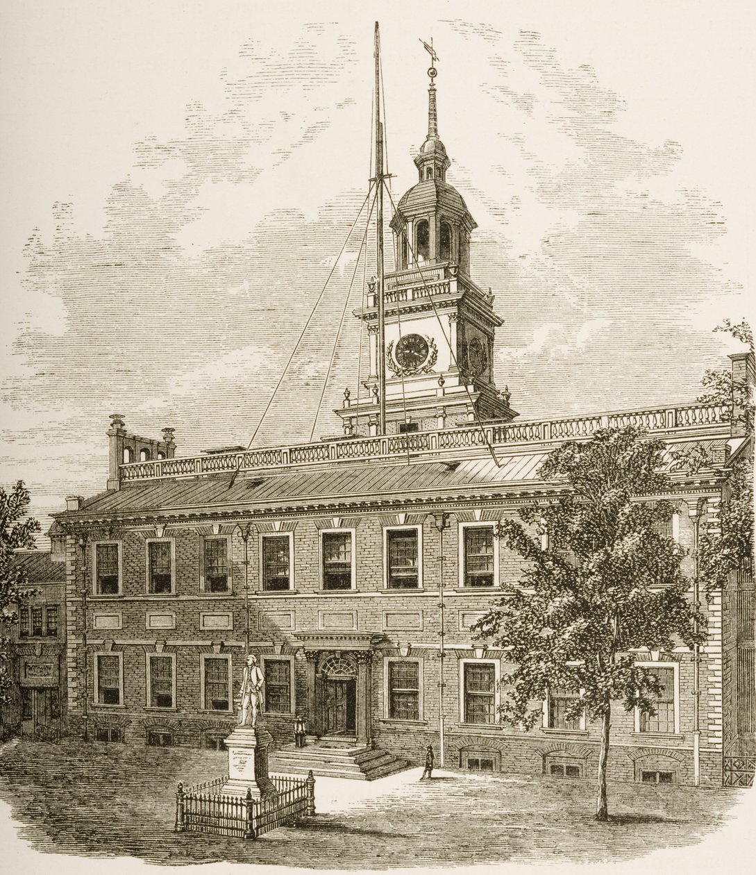 County Court House eller, Independence Hall, Philadelphia Pennsylvania, c.1880 av Reverend Samuel Manning