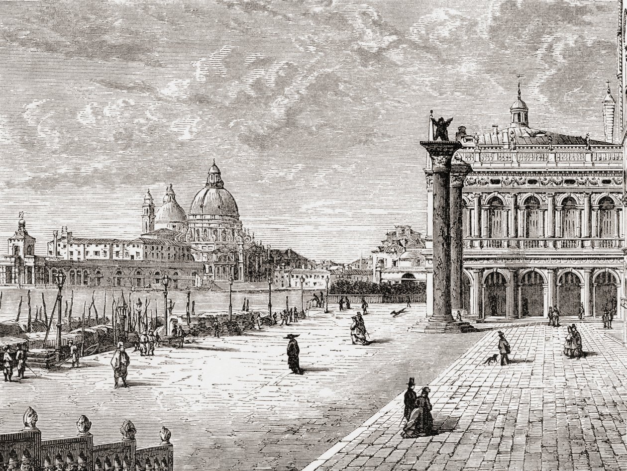 Piazza San Marco eller Markusplatsen, Venedig, Italien i slutet av 1800-talet. Från Italian Pictures av Rev. Samuel Manning, publicerad ca 1890. av Reverend Samuel Manning