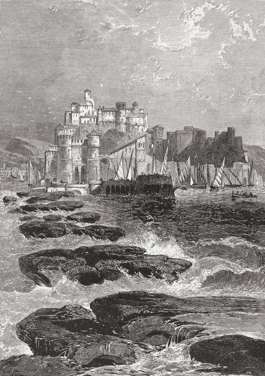 Pozzuoli, Neapel, Syditalien i slutet av 1800-talet. Från Italian Pictures av Rev. Samuel Manning, publicerad ca 1890. av Reverend Samuel Manning