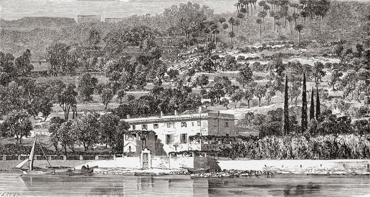 Ön Palmaria, mittemot La Spezzia, Italien i slutet av 1800-talet. Ur Italian Pictures av Rev. Samuel Manning, utgiven ca 1890. av Reverend Samuel Manning
