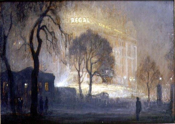 Regal från Hyde Park på en dimmig natt av Rex Vicat Cole