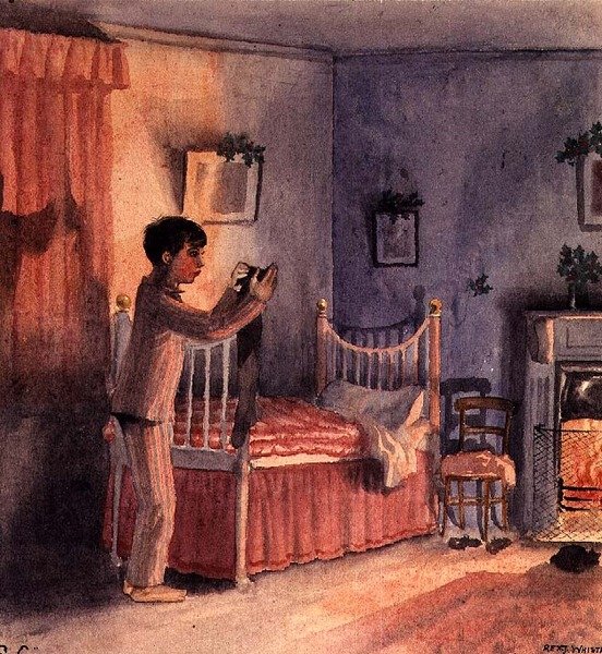 Julstrumpan, ca 1921 (akvarell) av Rex Whistler