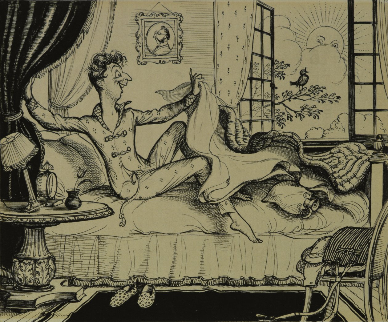 Värt att gå upp för!, 1929 av Rex Whistler