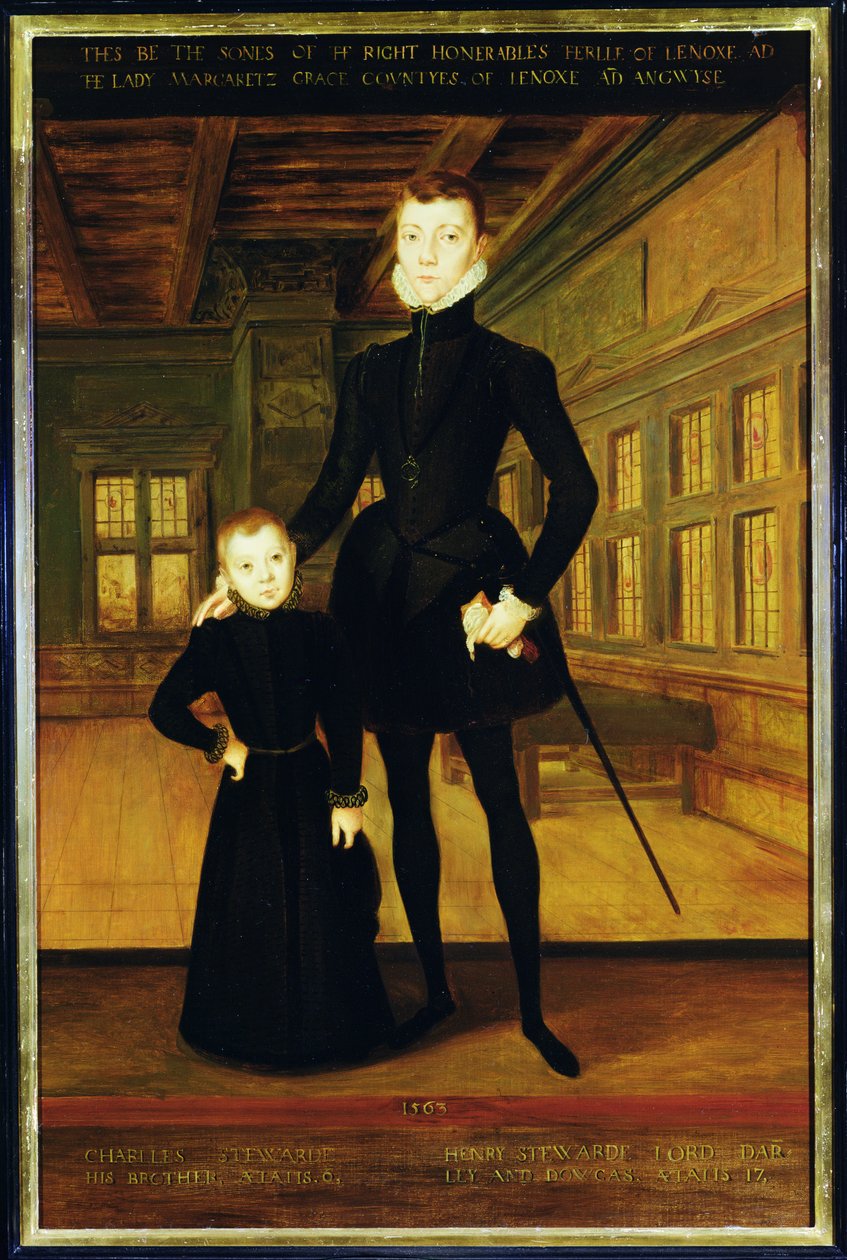 Henry Lord Darnley (1545-67) och Charles, Earl of Lennox (1555-76) efter Hans Eworth (c.1525-c.1578) av Rhoda Sullivan