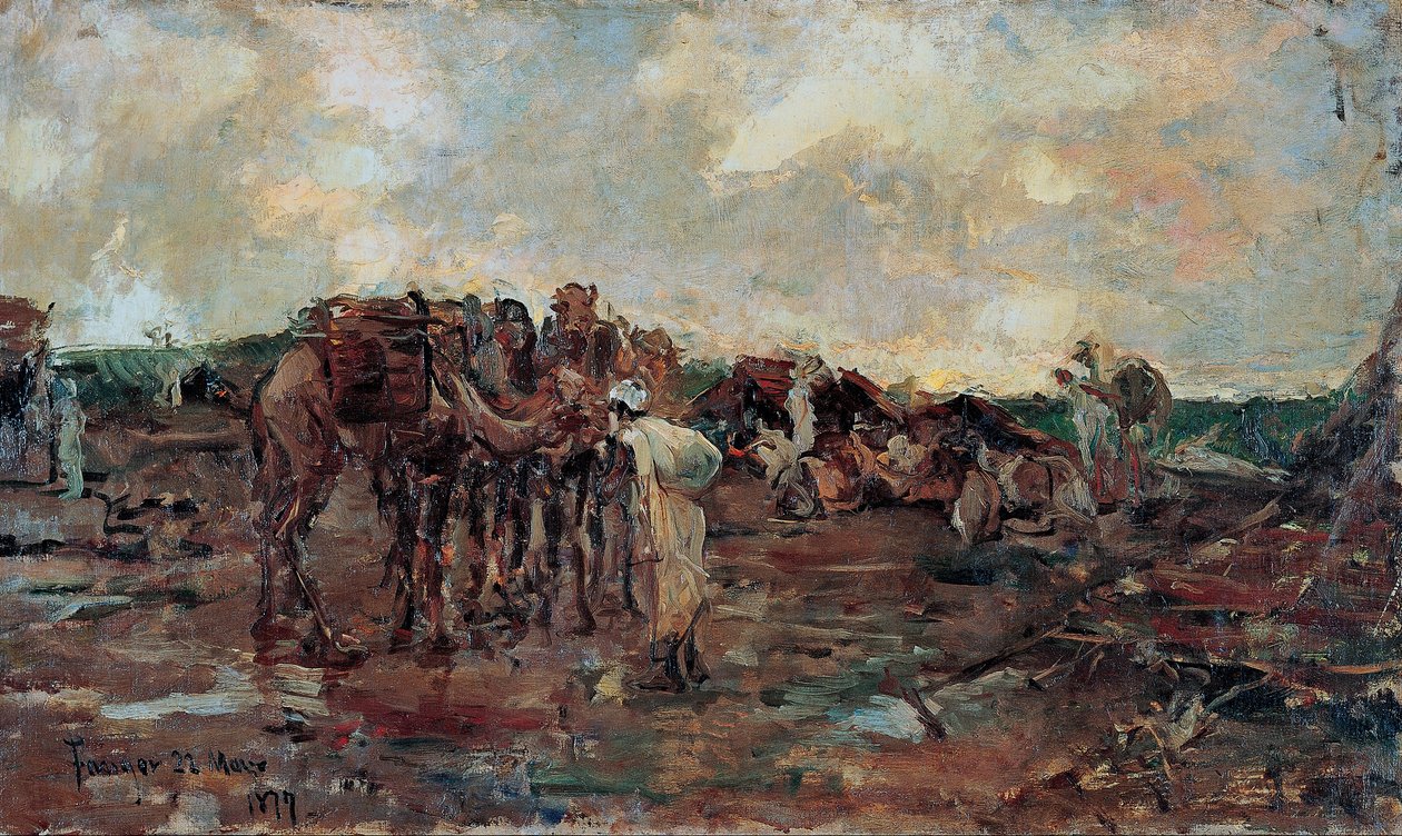 Rest Halt for an Arab Caravan av Ricardo Madrazo y de Garreta