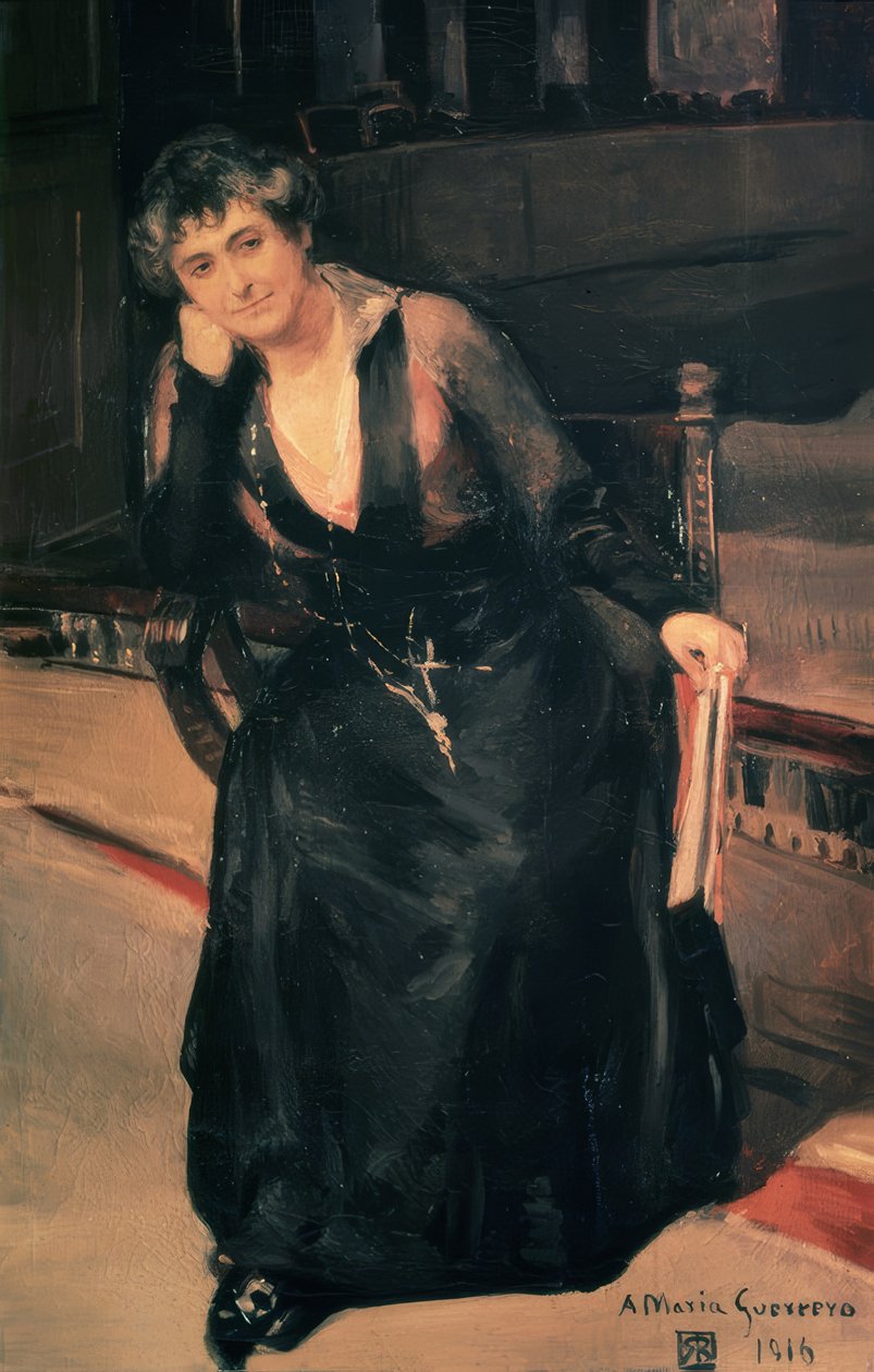 Porträtt av María Guerrero av Ricardo Baroja