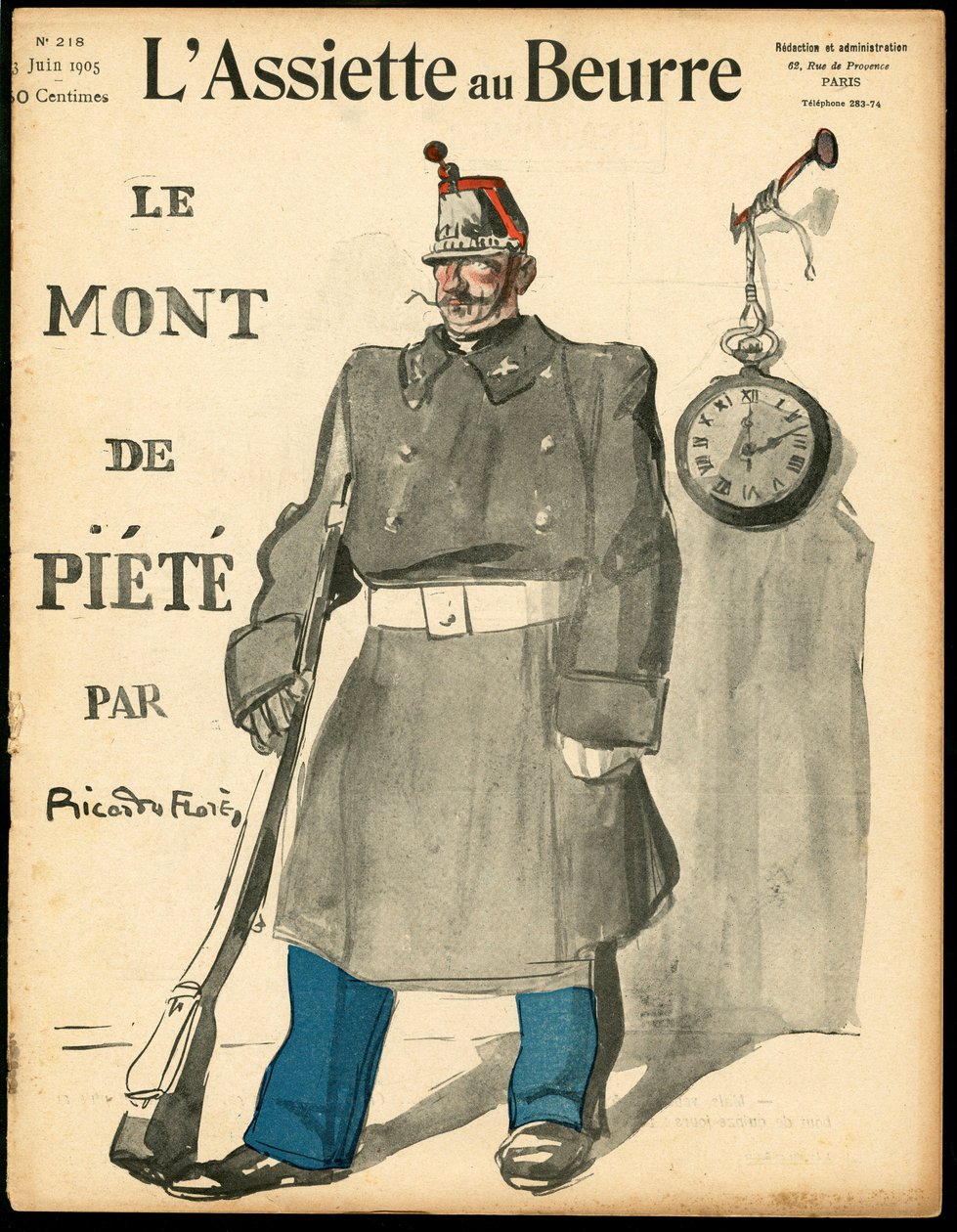 Omslag till "" The Butter Plate"", nummer 218, Satirique en Colors av Ricardo Flores