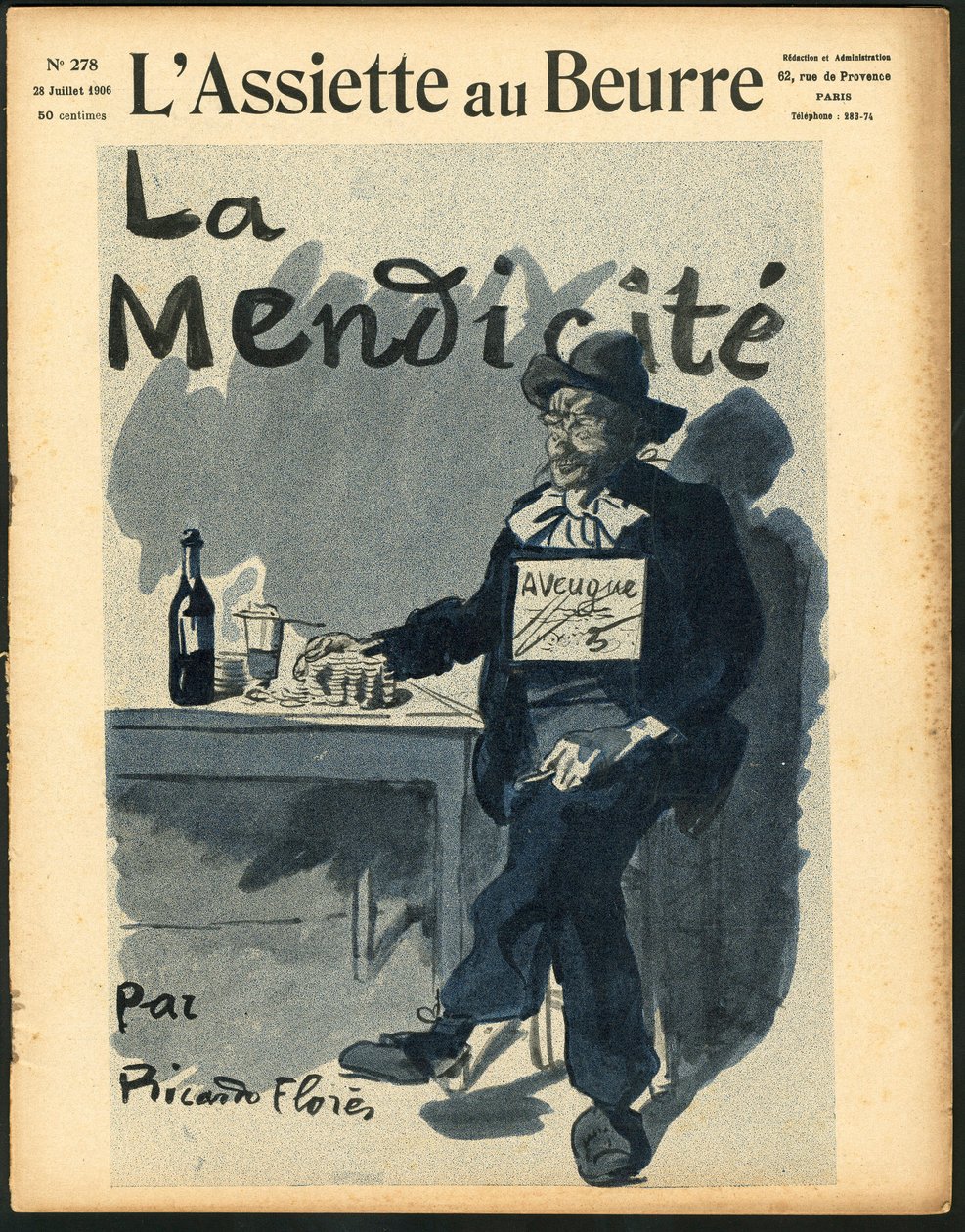 Omslag till "" The Butter Plate"", nummer 278, Satirical in Colors av Ricardo Flores