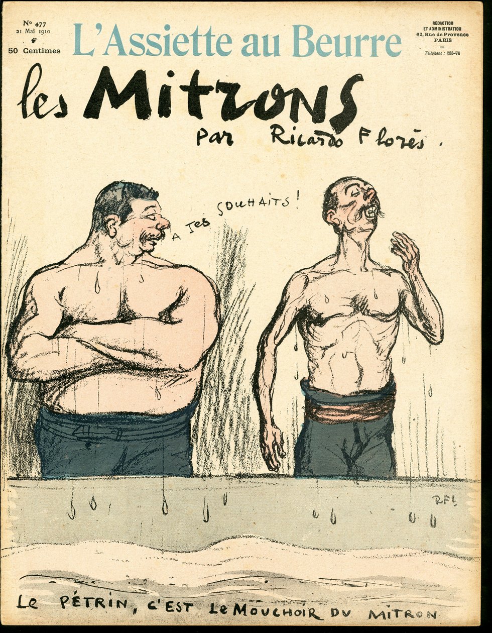 Omslag till "" The Butter Plate"", nummer 477, Satirique en Colors av Ricardo Flores