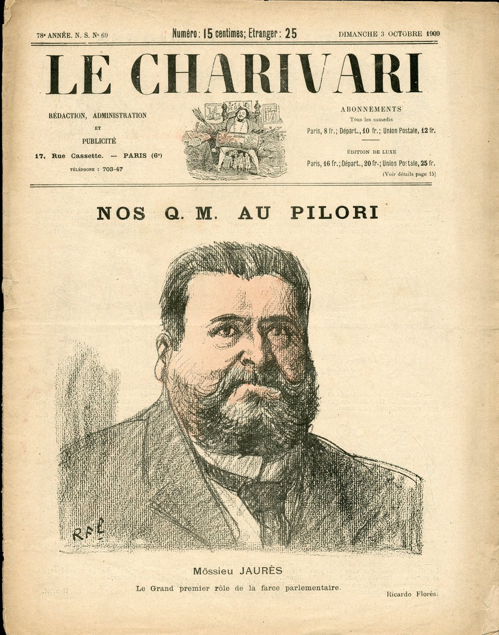 Omslag till "" The Charivari"", Satirical in Colors av Ricardo Flores