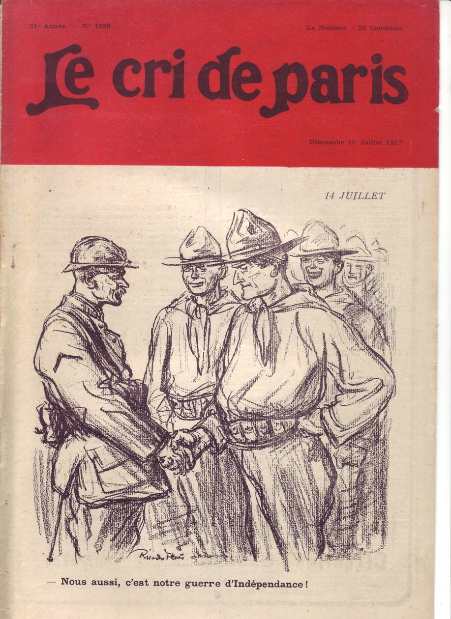 Illustration av Ricardo Flores (1878-1918) för omslaget till Le Cri de Paris av Ricardo Flores