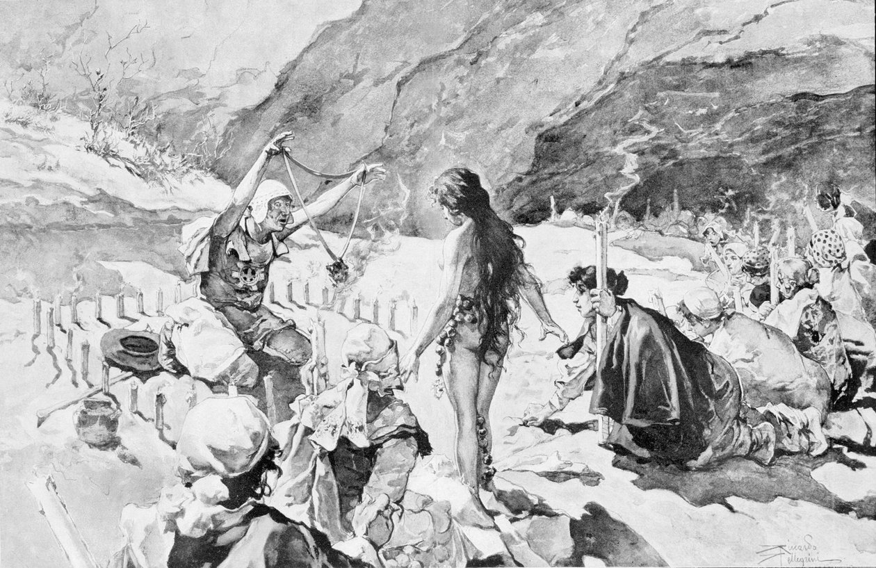 En possede utdrivs i Rosédalen. Teckning av R. Pellegrini. av Riccardo Pellegrini