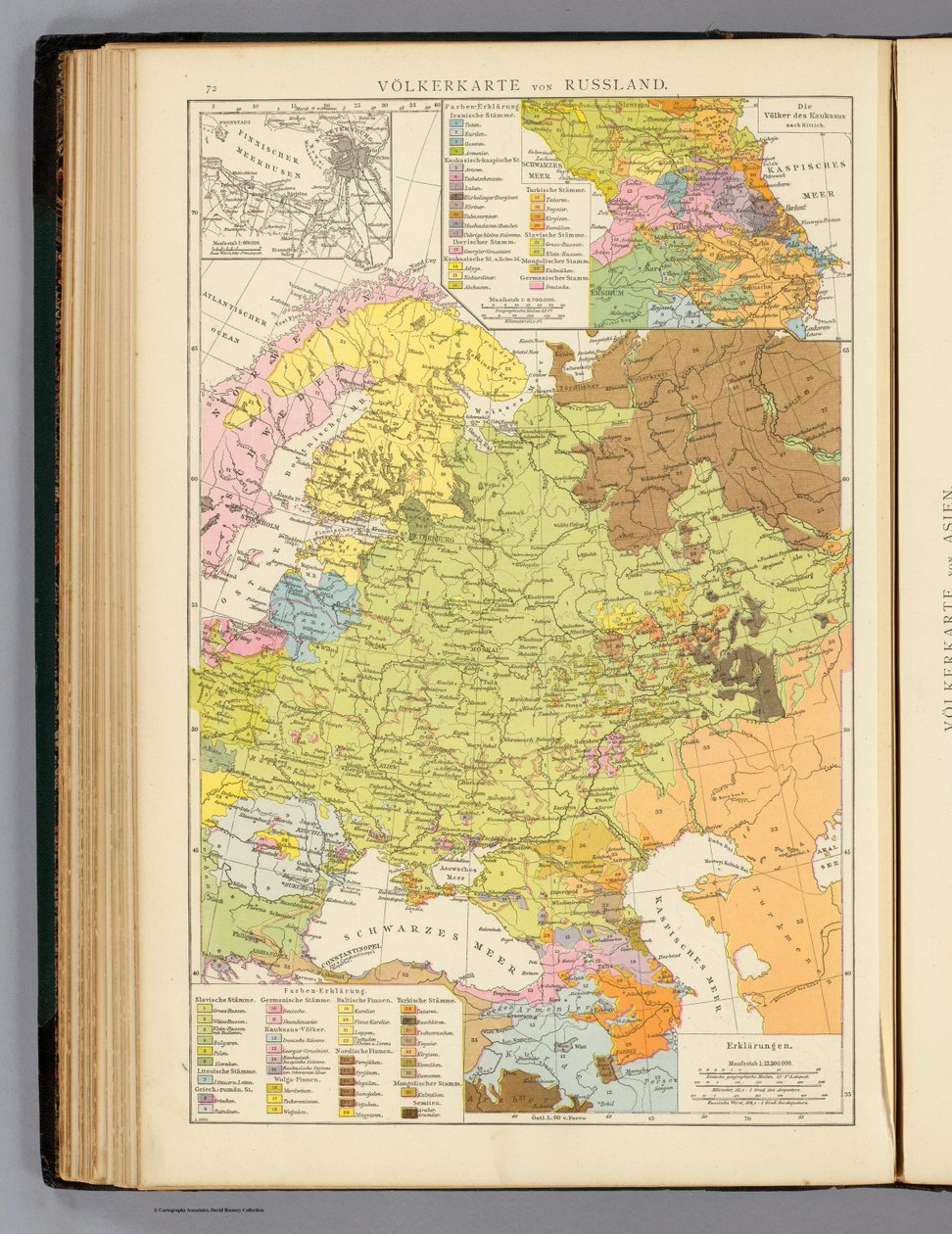 Volkerkarte von Russland av Richard Andree