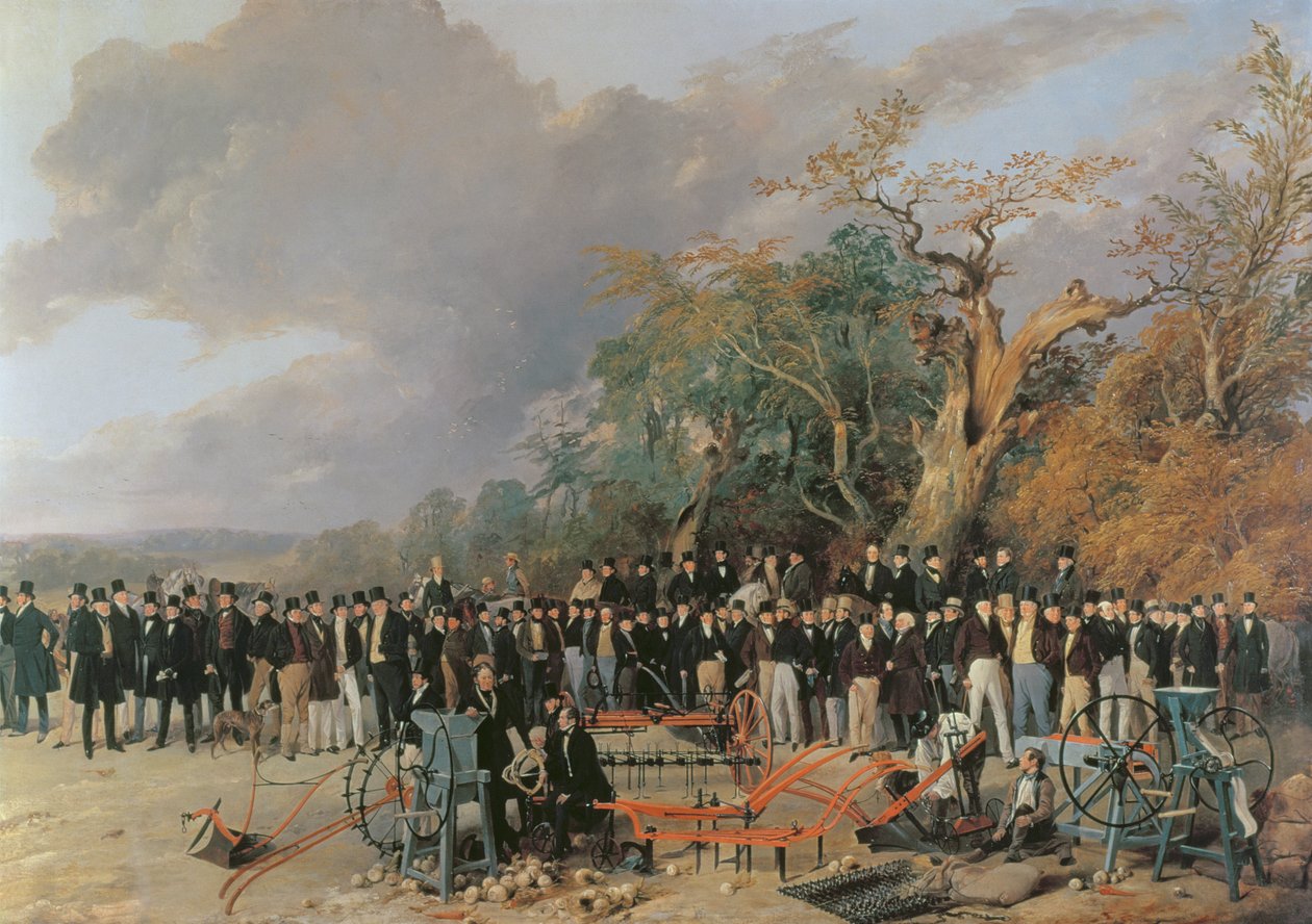 O se Fonotaga a le British Royal Agricultural Society i Bristol, auiliiliga o masini ma faifaatoaga, 1842 swed av Richard Ansdell