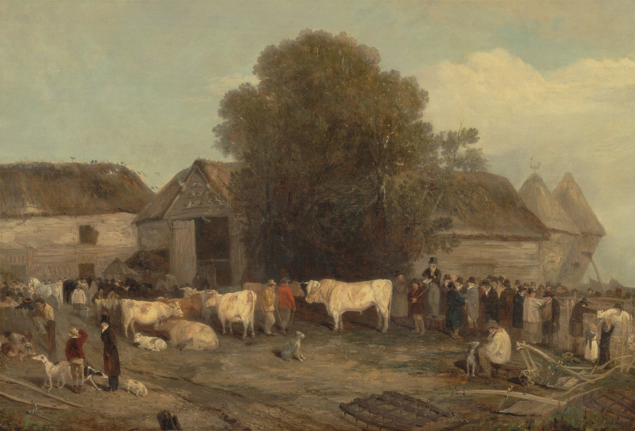 Gårdsförsäljningen, 1820 av Richard Barrett Davis