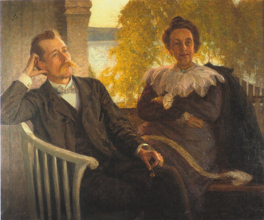 Author Per Hallstrom and his wife Helga av Richard Bergh