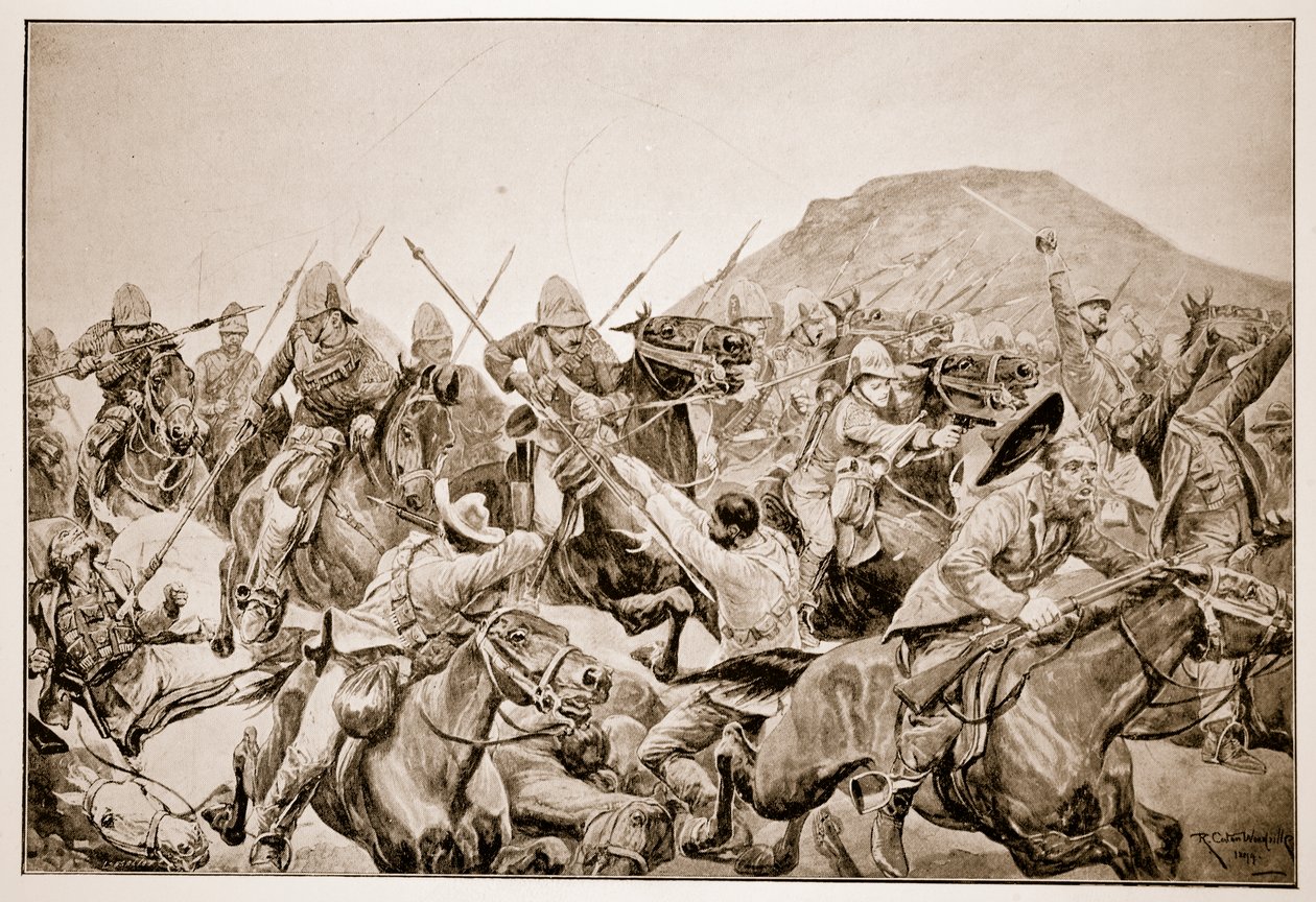 5:e Lancers anfall i slaget vid Elandslaagte av Richard Caton Woodville junior