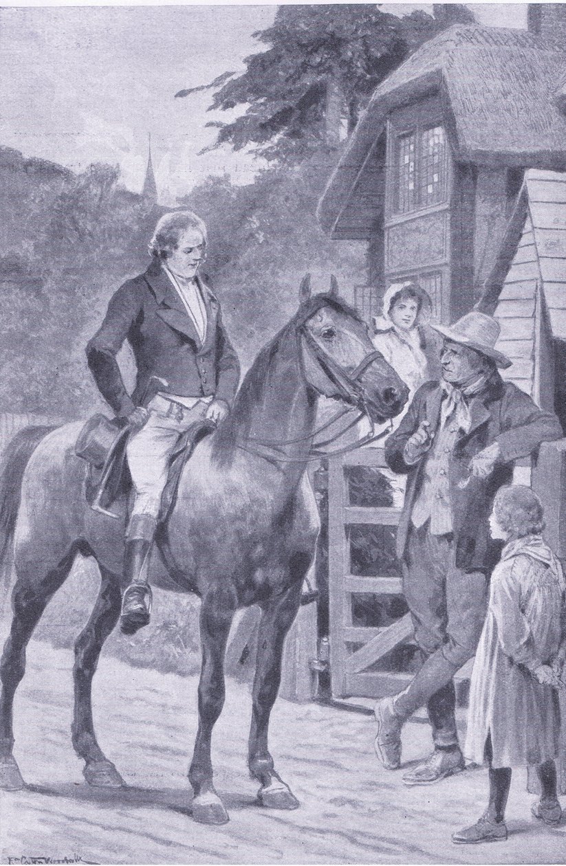Cobbett på sin häst, illustration från My Magazine, 1925 av Richard Caton II Woodville
