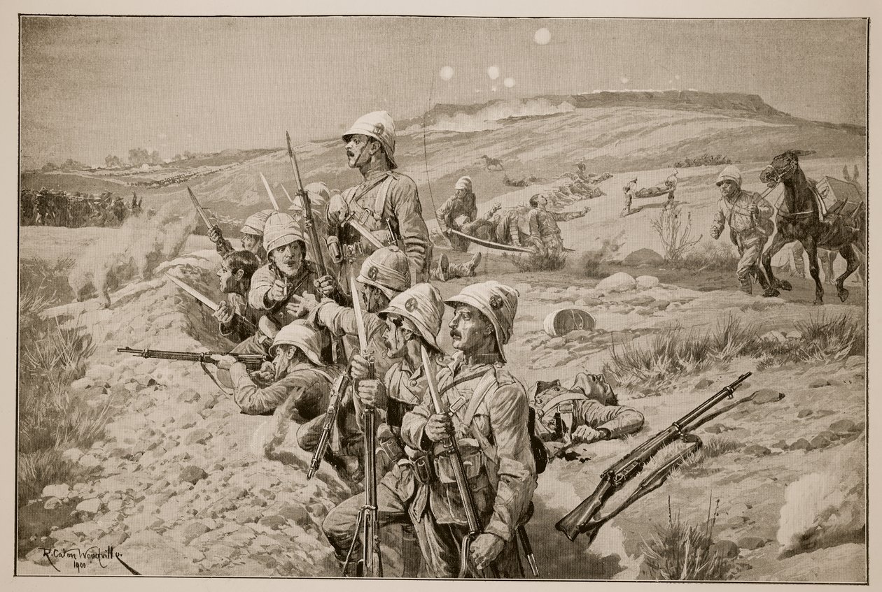 Fixa bajonetter! Avvärjade ett angrepp från skyttegravarna runt Ladysmith, 1900 av Richard Caton Woodville junior