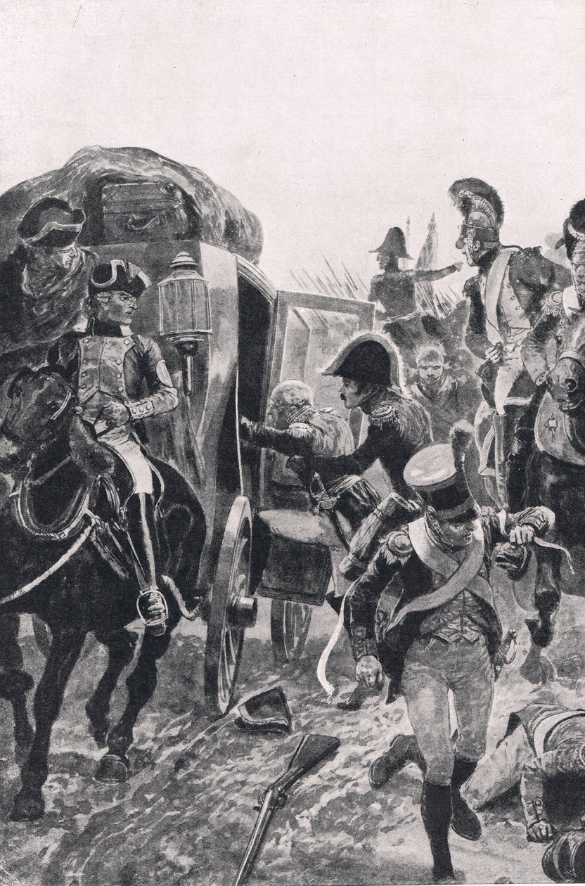 De spanska truppernas flygning den 27 juli 1809, illustration från 