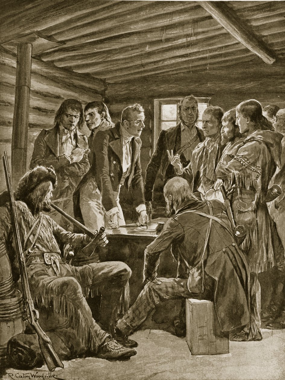 Sir George Simpson på Vancouver Island, 1855, illustration från 
