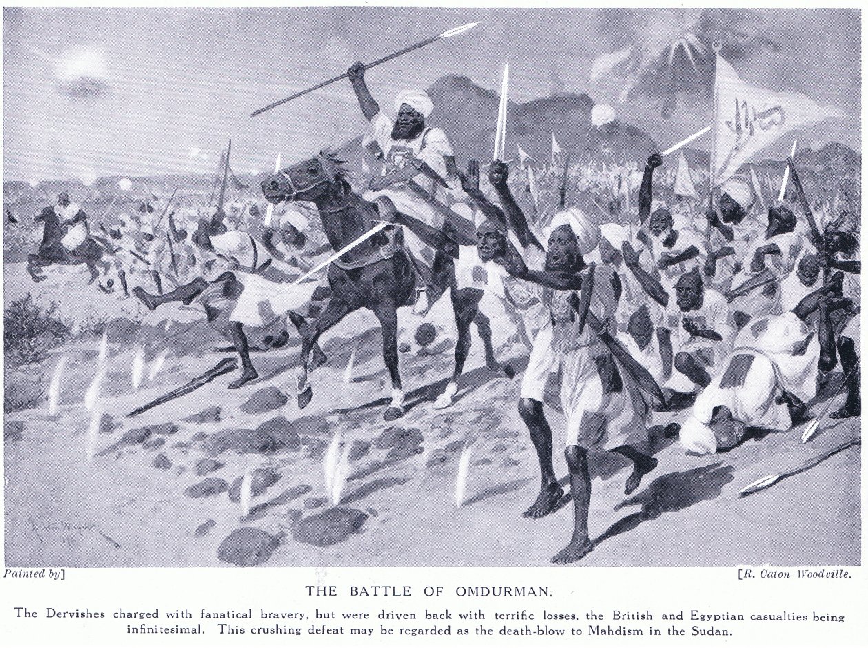 Slaget vid Omdurman 1898 AD, c.1920 av Richard Caton Woodville junior