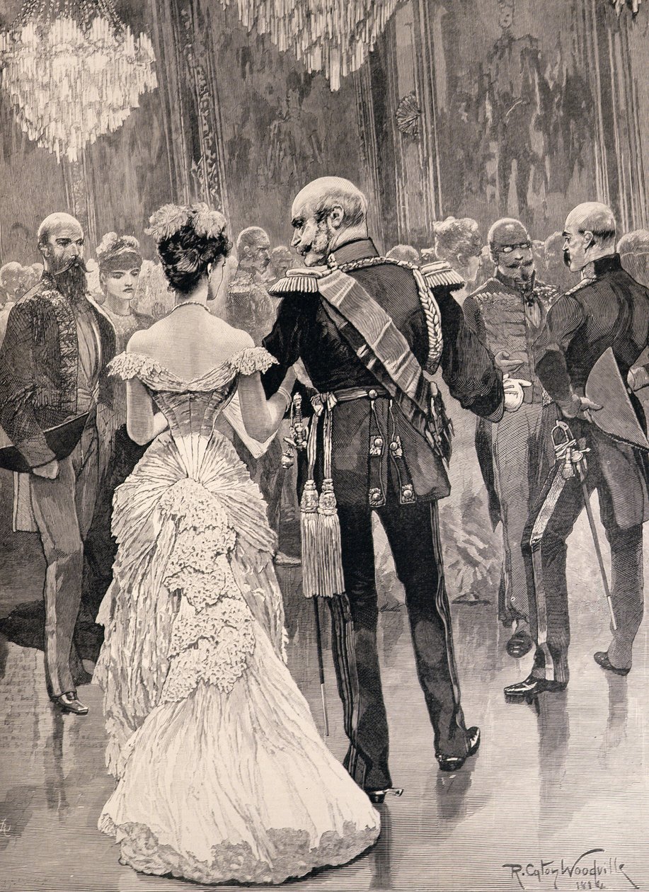 Kungen av Preussen vid en hovbal 1862 och pekade ut Bismarck, hans nya statsminister, från 